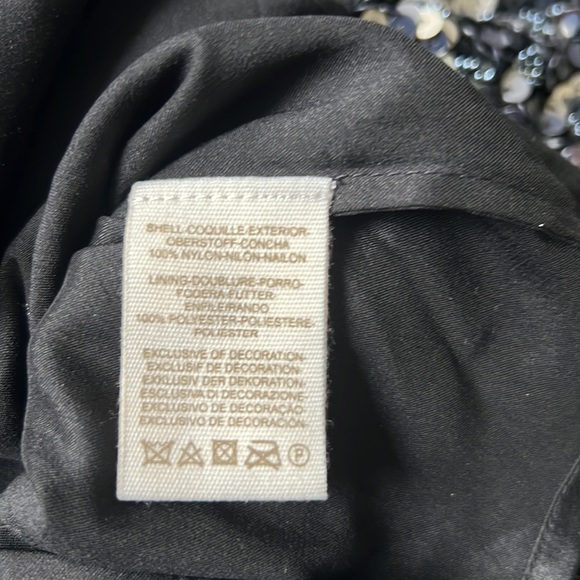 New Free People Gunmetal Black & Grey Sequins & Leather Strapless Mini Dress - Picture 15 of 15